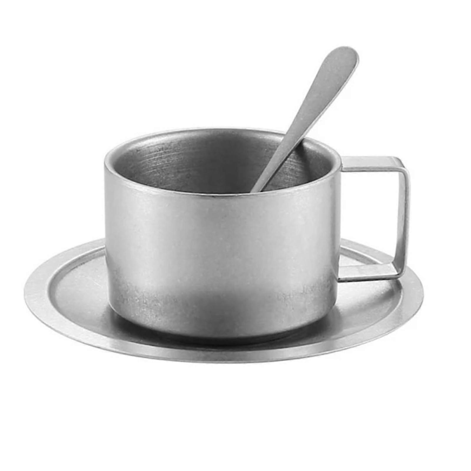 DoubleWalled Mug Stainless Steel Coffee Cup 200ml Thermal Insulation Compatible For Use Versatile Use