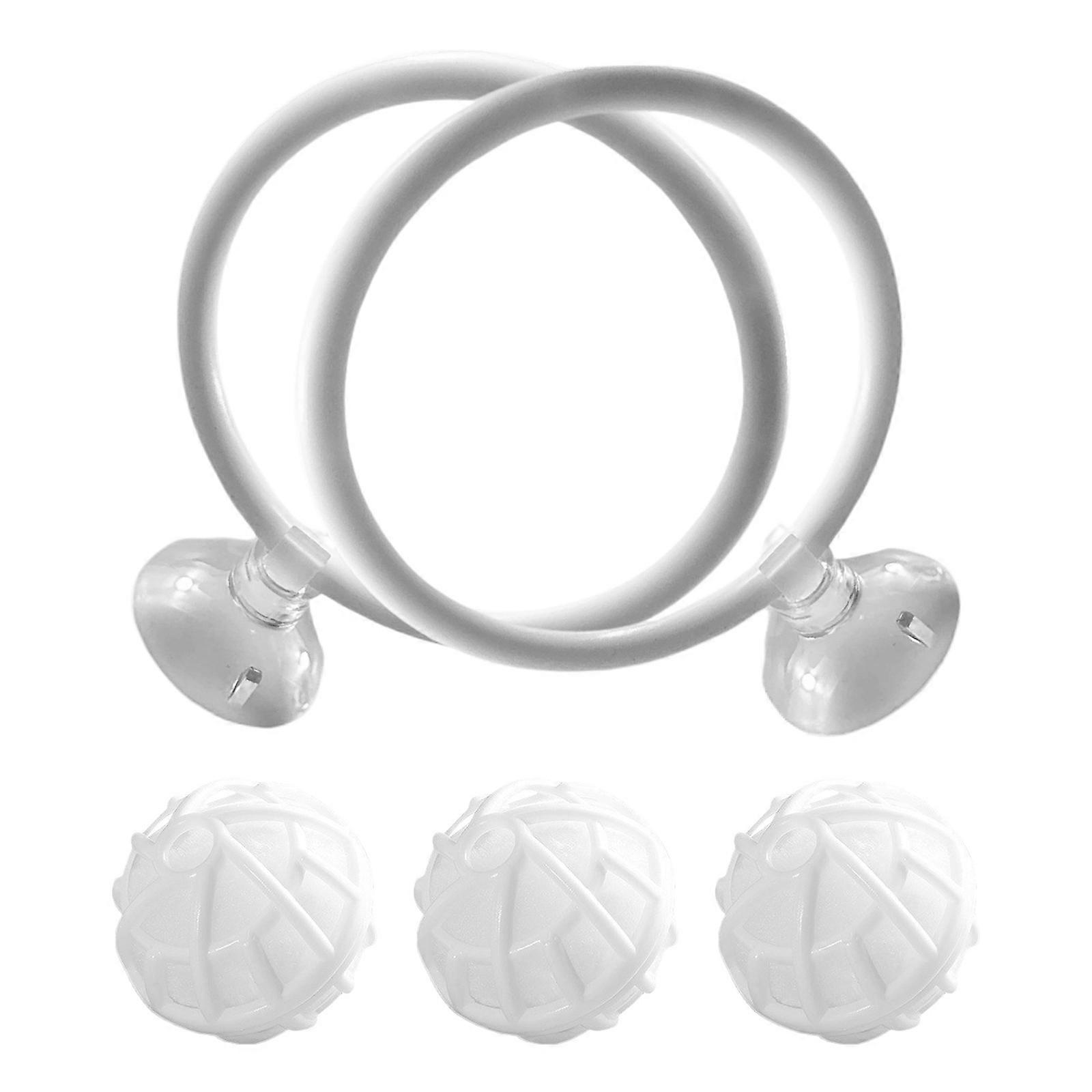 Betta Fish Stimulation Rings and Turtles Enrichment Filter Ball Set with Suction Cup Design for Aquariums Maintenance Multicolor