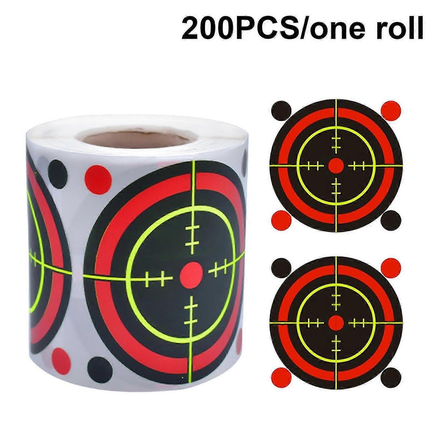 200pcs/roll Targets Stickers Shooting Range Fluorescent Splatter Marksmanship