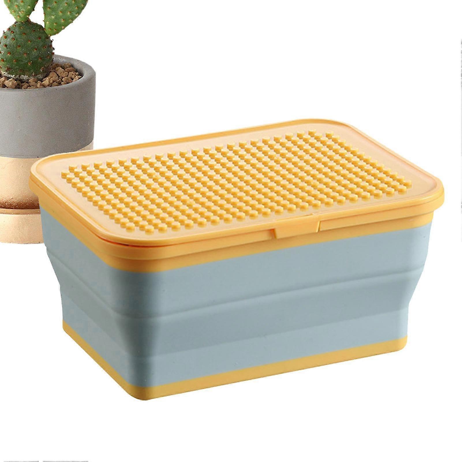 Foldable Cube Storage Containers Silicone Toy Box Multipurpose Organizer For Toys And Clothes Medium Size Stackable