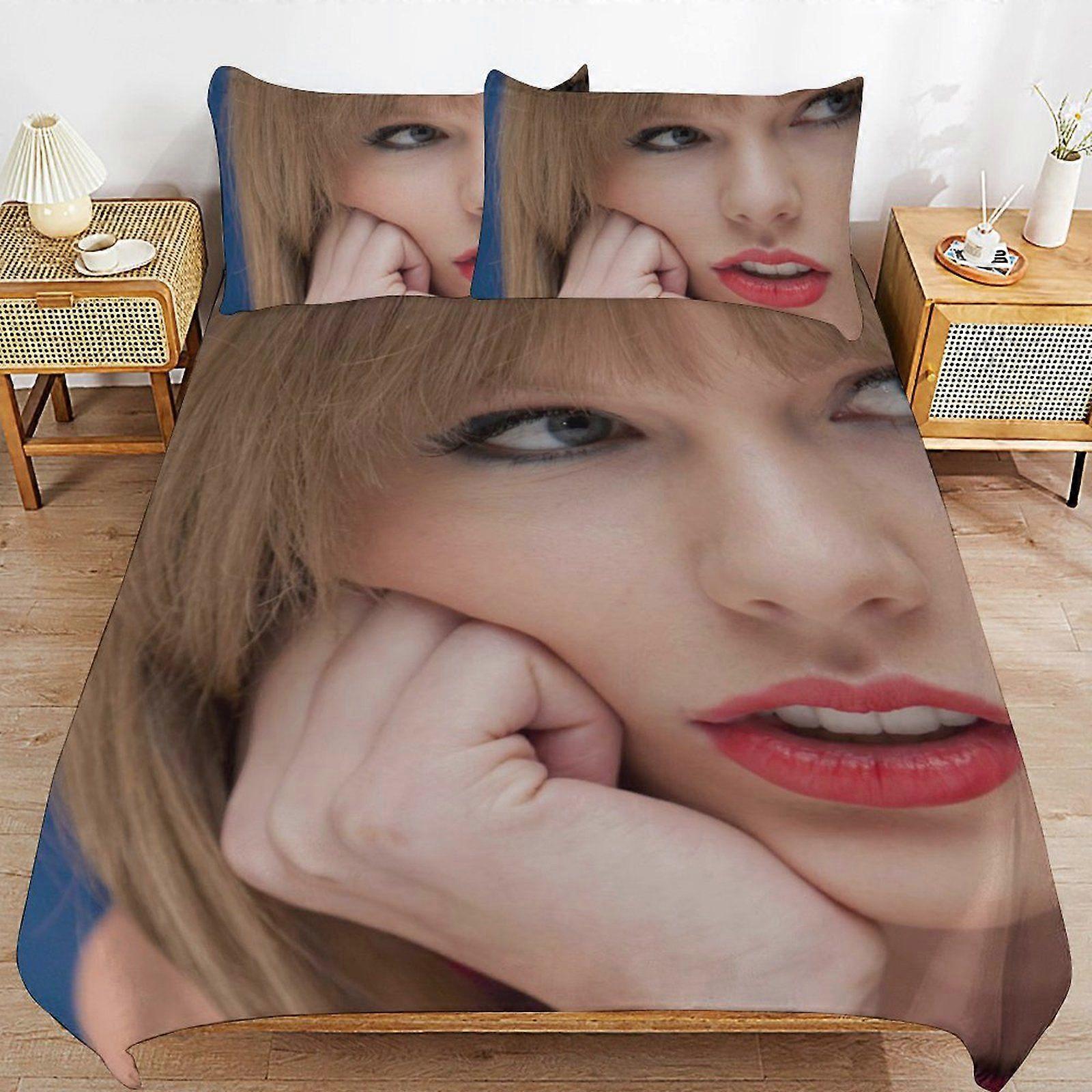 w129 Taylor Swift Classic Touch Soft Zipper Comfort Fabric Breathable Structure Duvet Cover Sets for Relaxing Sleep m129