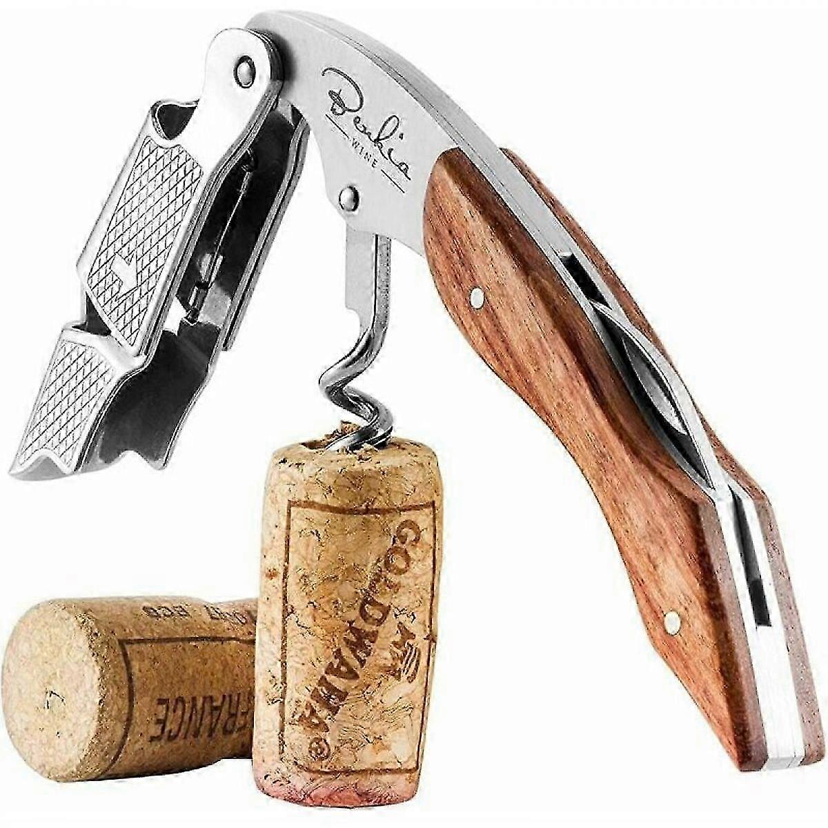 Professional sommelier knife for wine bottle opening