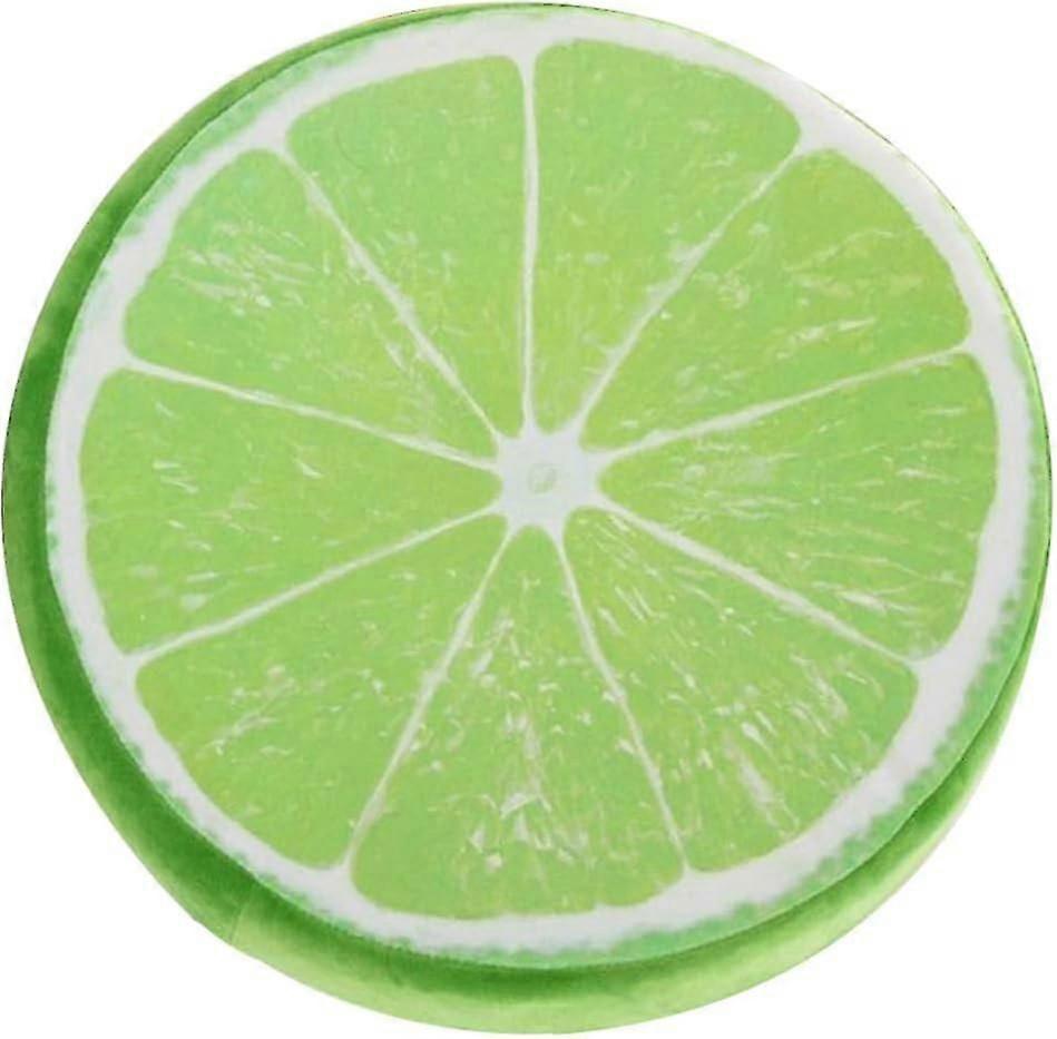 圆形水果垫填充投掷垫 3d 西瓜猕猴桃柠檬橙装饰