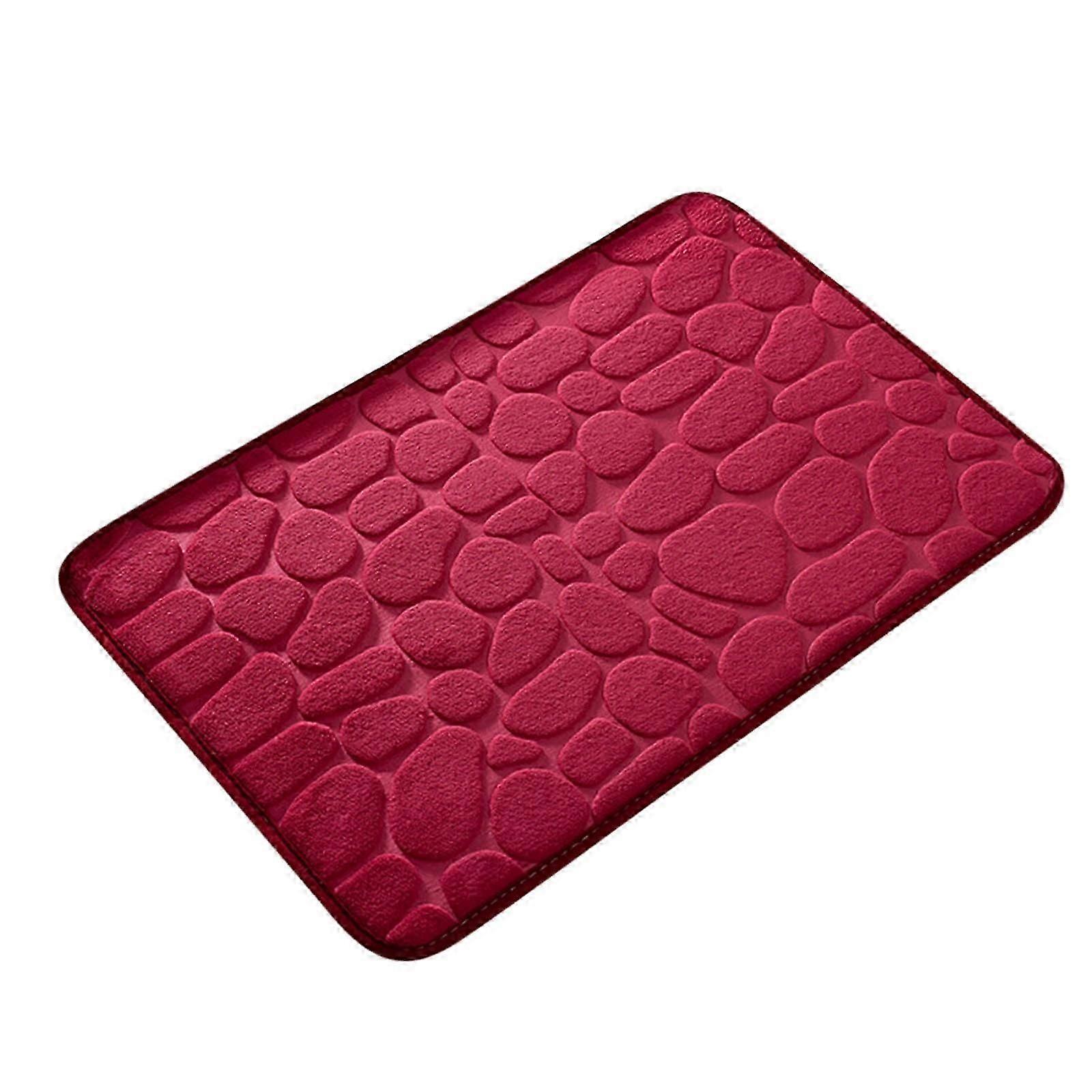 Cobblestone Memory Foam Bath Mat Quick Dry Washable Bathroom Rug