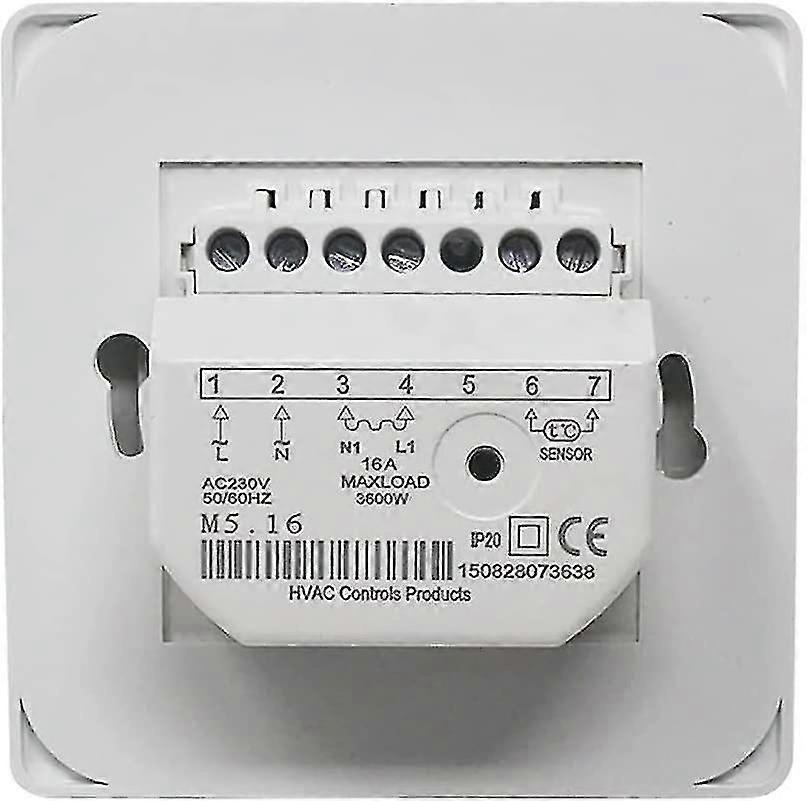 Manual Underfloor Heating Thermostats 220v 16a, Electric Underfloor Heating Controller Mechanical Room Thermostat With Floor Sensor Probe1pc
