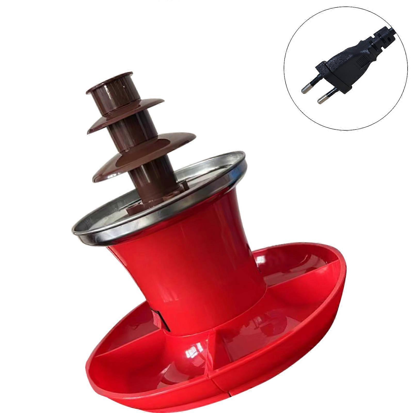 Multipurpose Chocolate Fountain Maker 3 Layer Electric Chocolate Fondue Fountain for Candy Melting And Cheese Dipping Multicolor