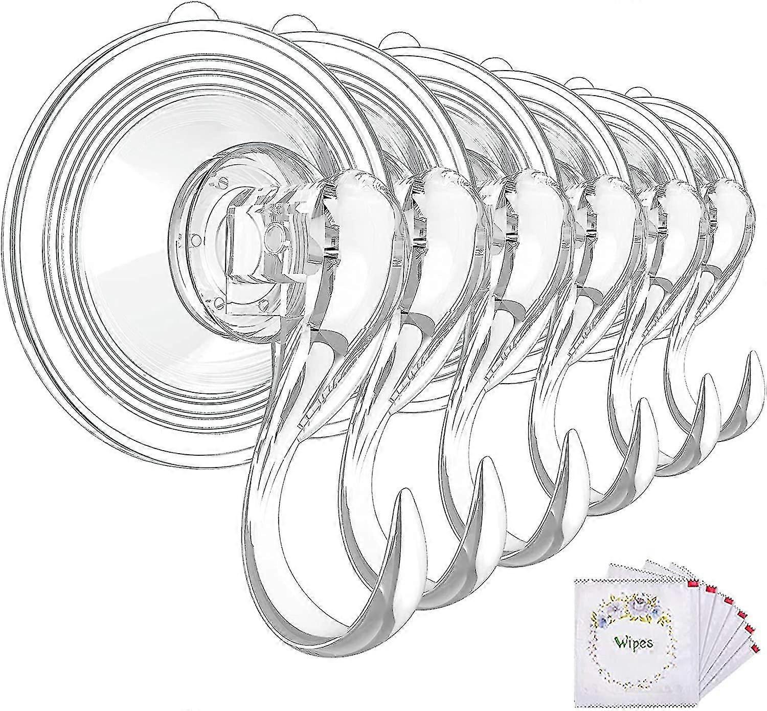 Wreath Hanger, Clear Reusable Strong Window Glass Suction Cup Hooks