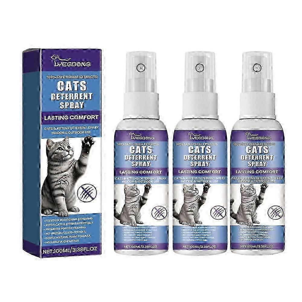 Cat Deterrent Spray, Stops Cats from Peeing & Scratching, Lemon & Coptis, Safe for Furniture