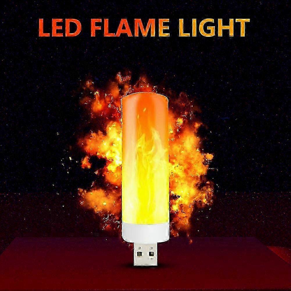 LED Flame Light Flameless Candle Lights USB Nightlight Torch Mobile Power z