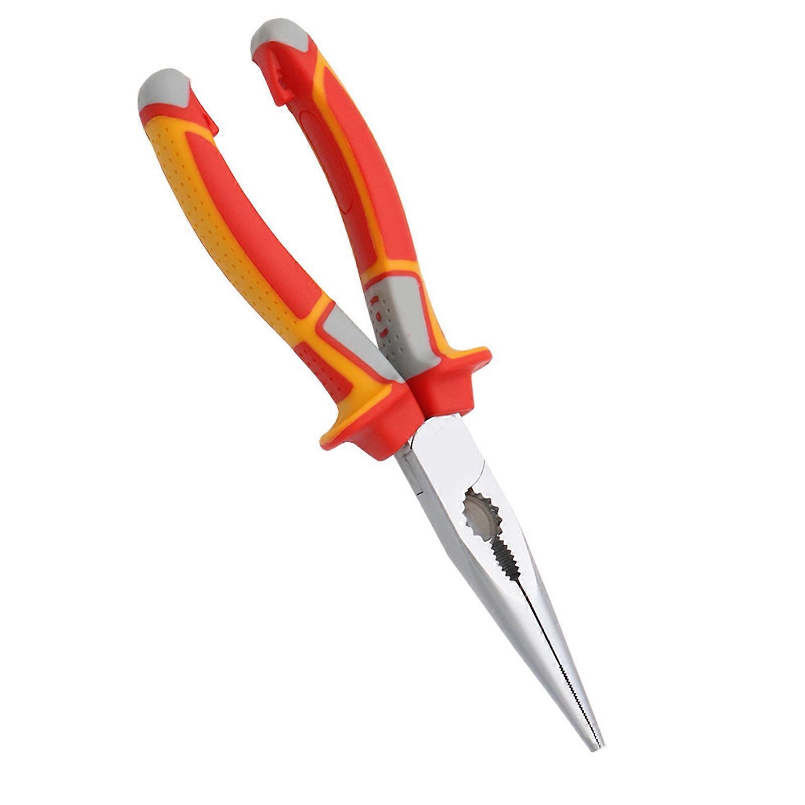 6/8inch Needle Nose Pliers Wire Stripper Function for Wire Cutter Crimper Stripper Tool Heavy Duty Labor Saving Handle Multicolor