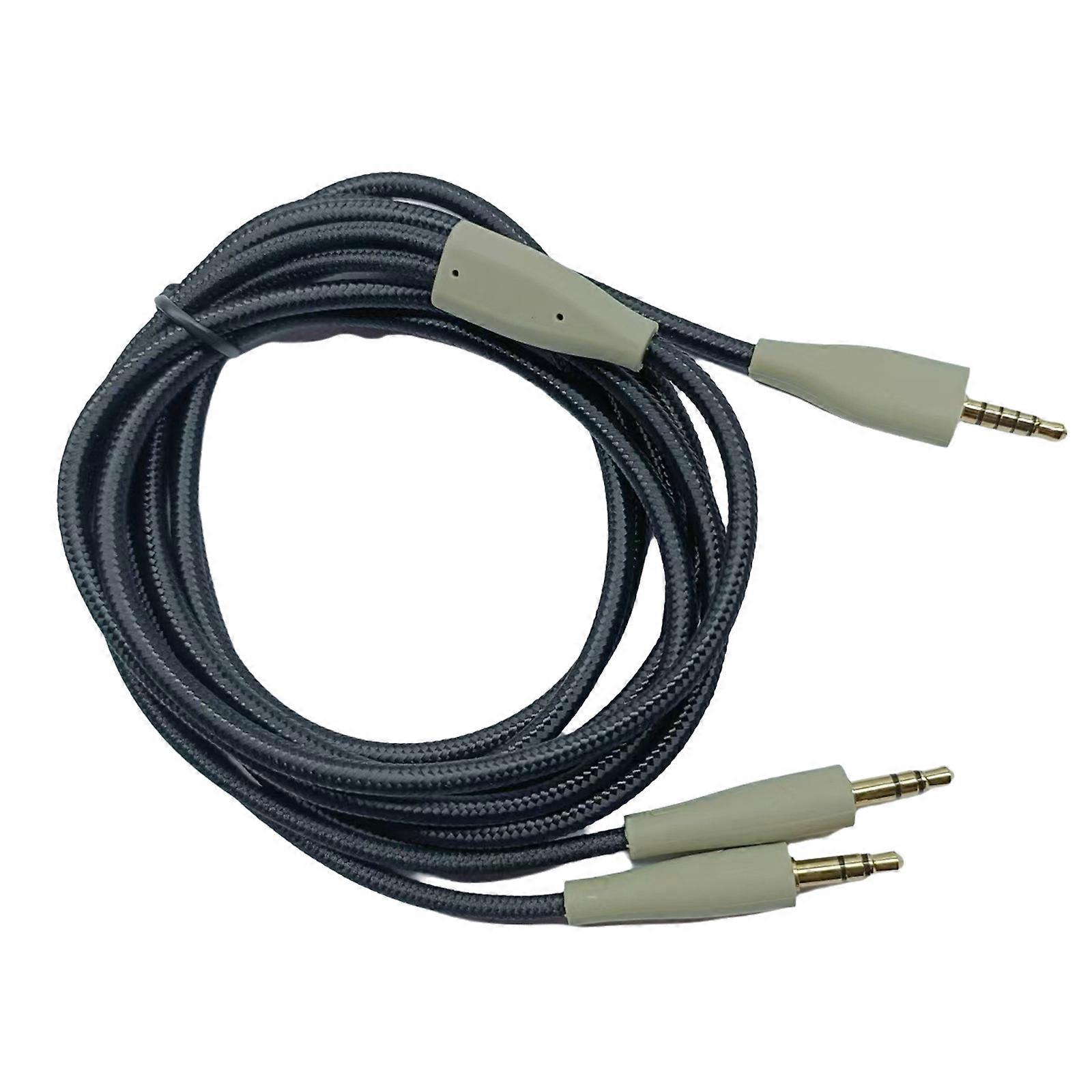High Fidelitys 3.5mm Cable for MMX100 Headphone Cord for Clear Sound Transmission &Microphone Input on Desktop Computer  Gray