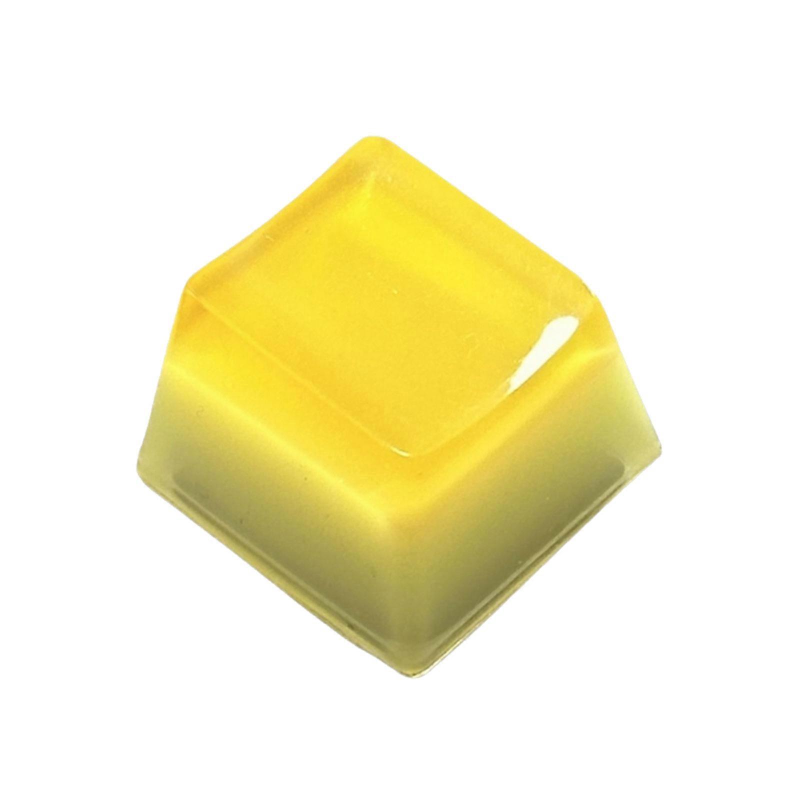 Translucent 3D Jelly Drop Glues Resin Puddings Backlit Keycap Mechanical Keyboards Keycap  Yellow