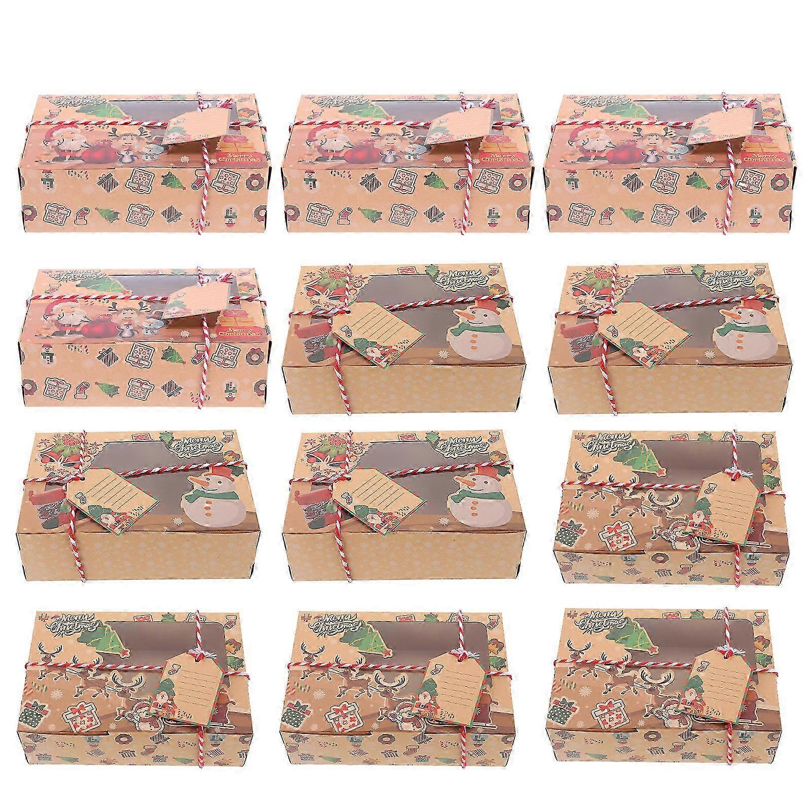 Christmas sweets containers 12pcs for festive candy storage solution