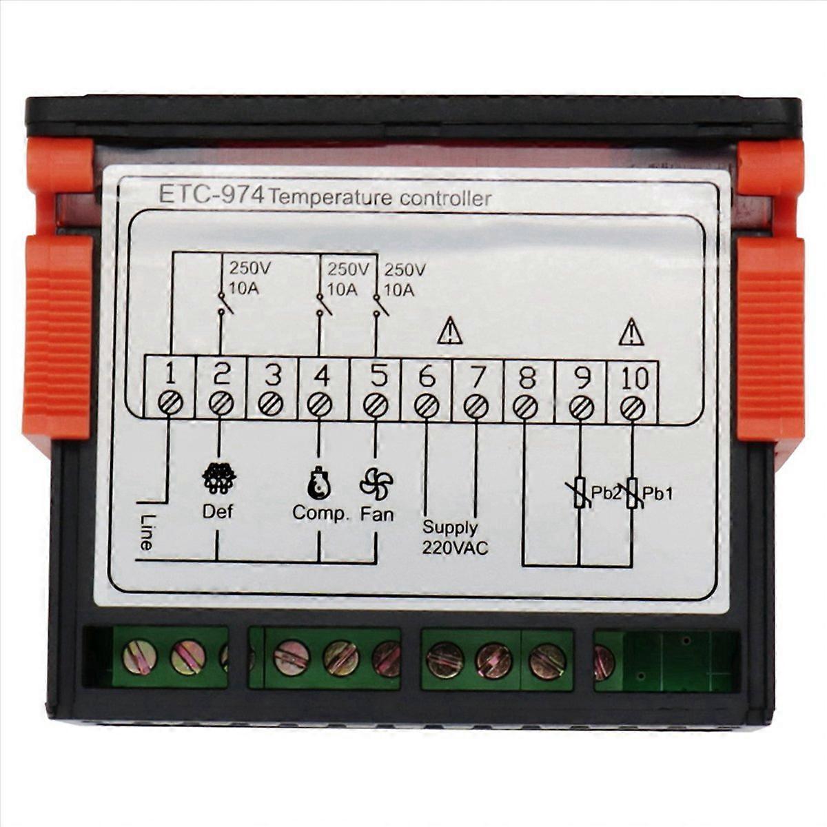 8X ETC-974 Digital Temperature Controller Microcomputer Thermostats Thermostat Refrigeration Alarm 2