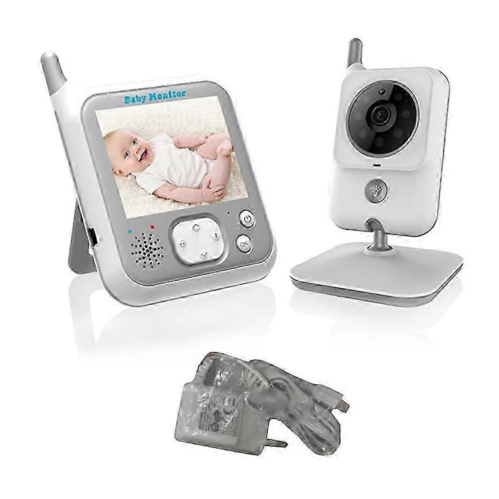 Baby Monitor 3.2 Inch Wireless Security Camera Auto Night Vision Intercom Temperature Monitoring Camera EU Plug