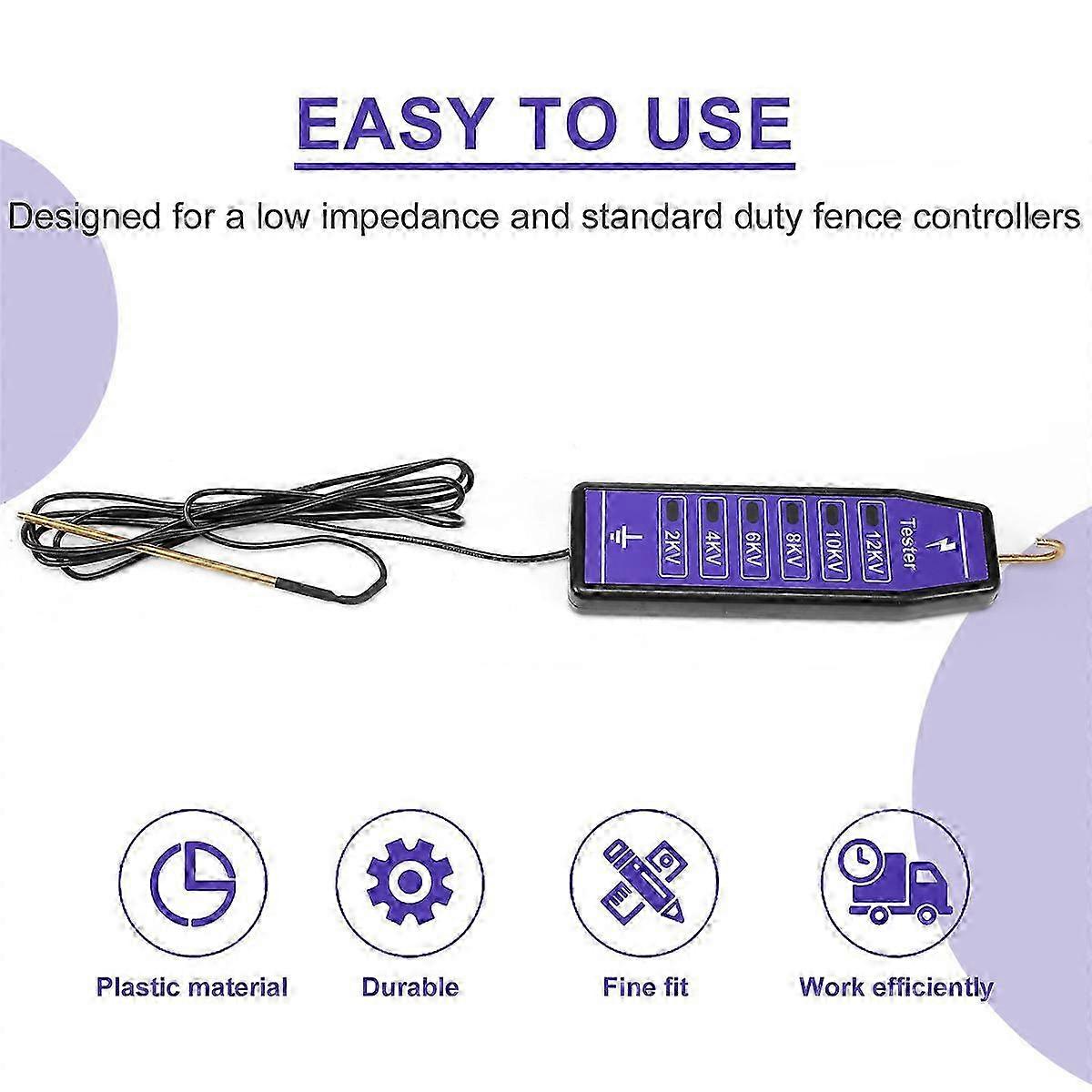 2-12KV Farmer's Fence Voltage Testing Tool, an Electric Fence Voltage Tester for a Solar Energiser