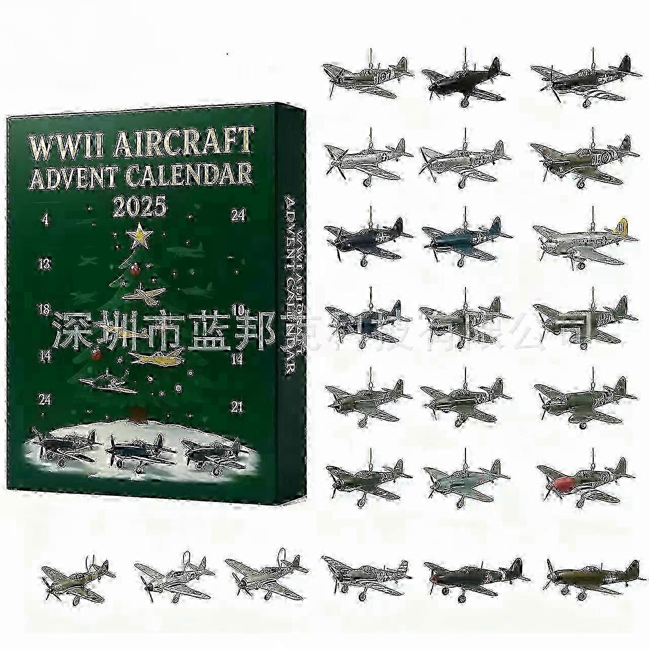 WWII Aircraft Advent Calendar 2025 Christmas Countdown Advent Calendar Box