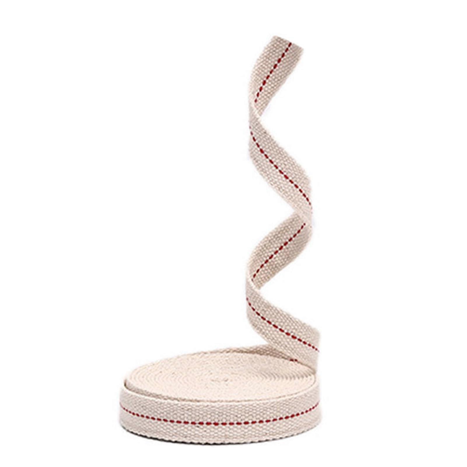 10m Flat Cotton Oil Lamp Wick for Hurricane Lanterns, Compatible with Paraffin/Kerosene Burners, Sizes 9/12/15mm, 15mm