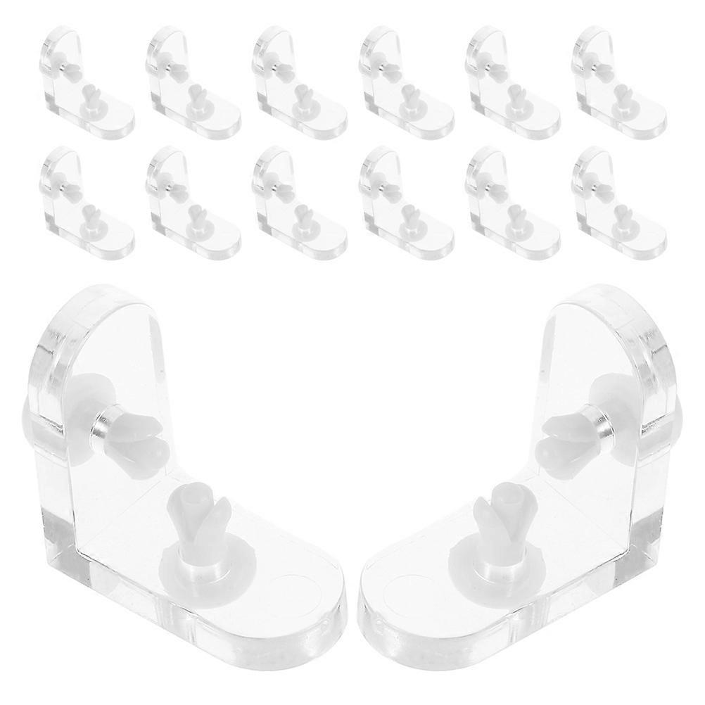 Clear Acrylic L Shape Corner Brackets for Display Boxes 20Sets Transparent Support