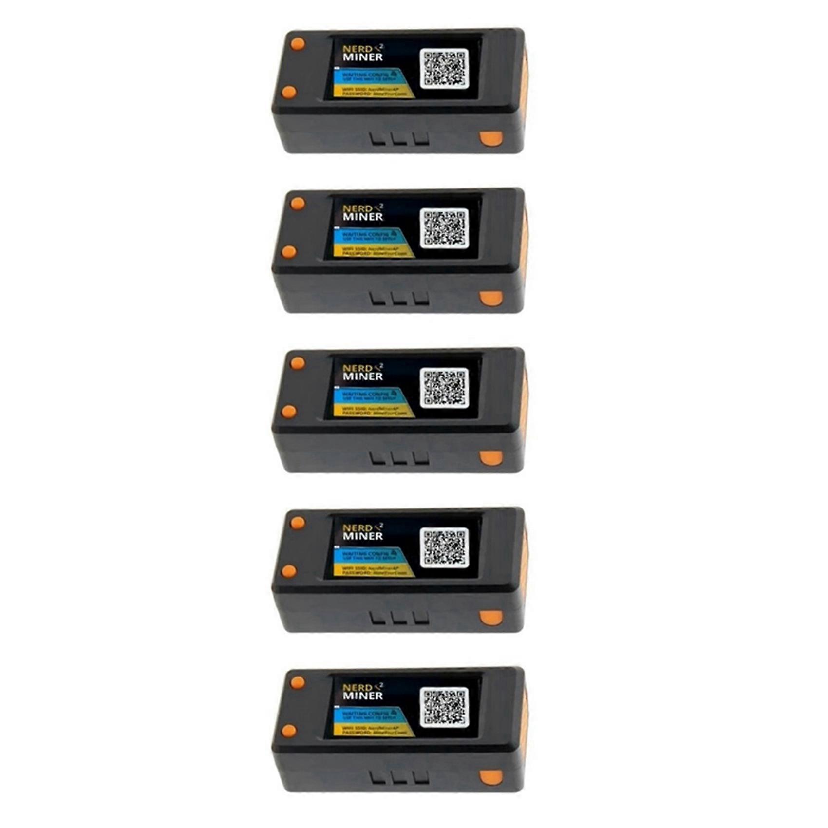 5X Bitcoin Nerd Miner V2.0 T-Display-S3 BTC Crypto Solo Lottery Nerdminer Miner LCD Display 78KH/S with Shell