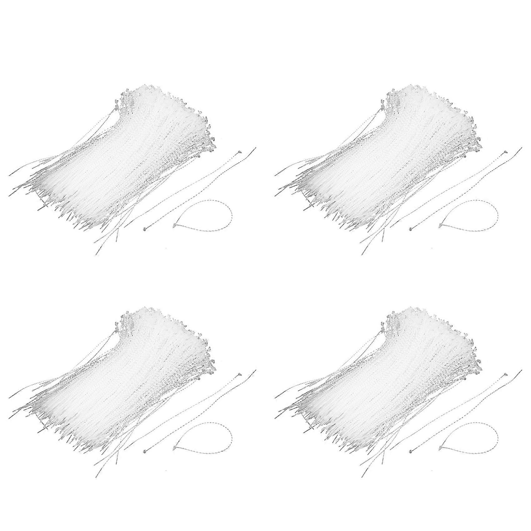 Plastic Packing Fasten String Cable Cord Loop Tie 18cm 4000pcs Transparent Color