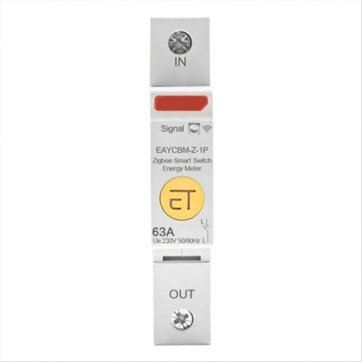 1P TUYA APP Zigbee Metering Protector Smart Breaker Time Relay Switch