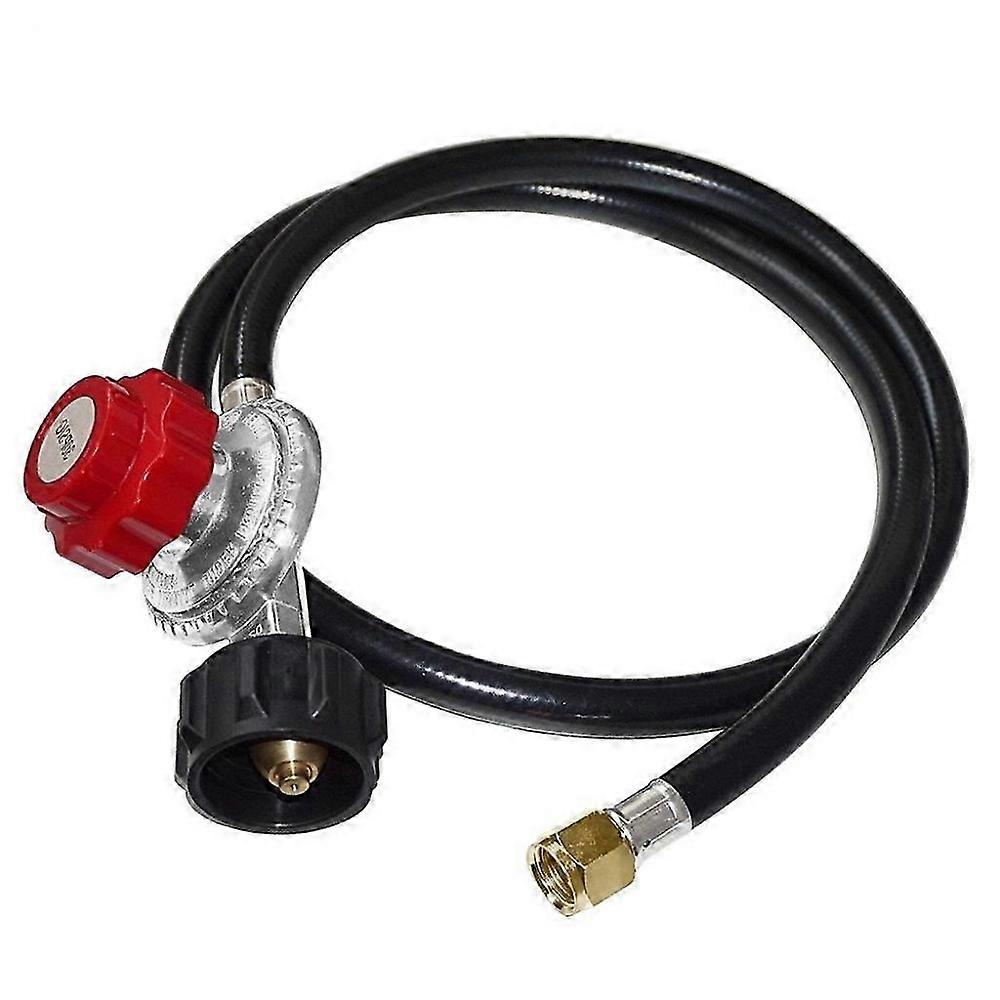 Adjustable 0-30 PSI high pressure output propane regulator with 4 feet hose