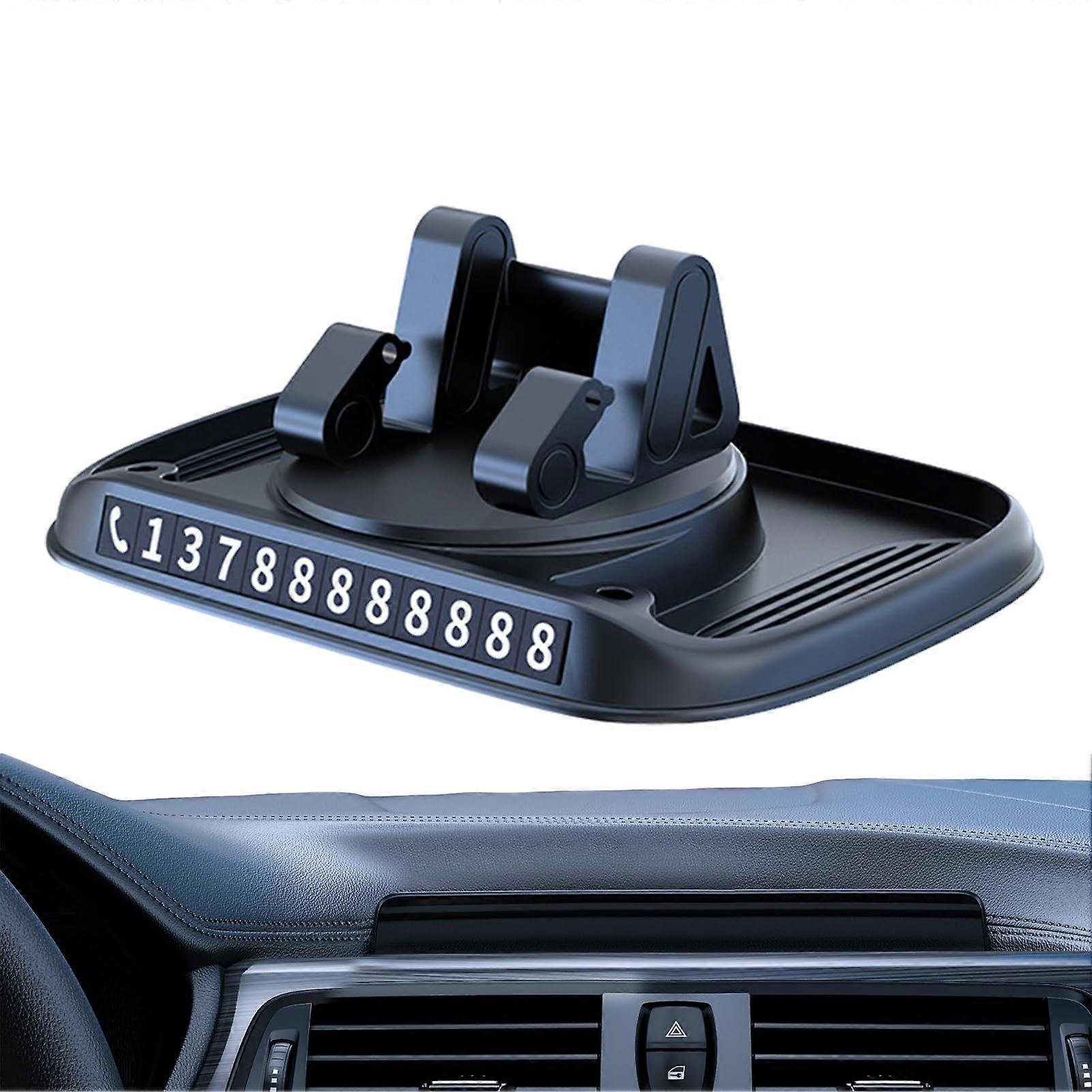 Car Phone Holder with 360° Rotation, VibrationProof Adhesive Dashboard Mount for All Vehicles