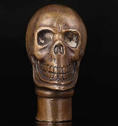 Walking Stick Handle for TINGS BRONZE in 11 Styles - Crutch Head with Skull Design