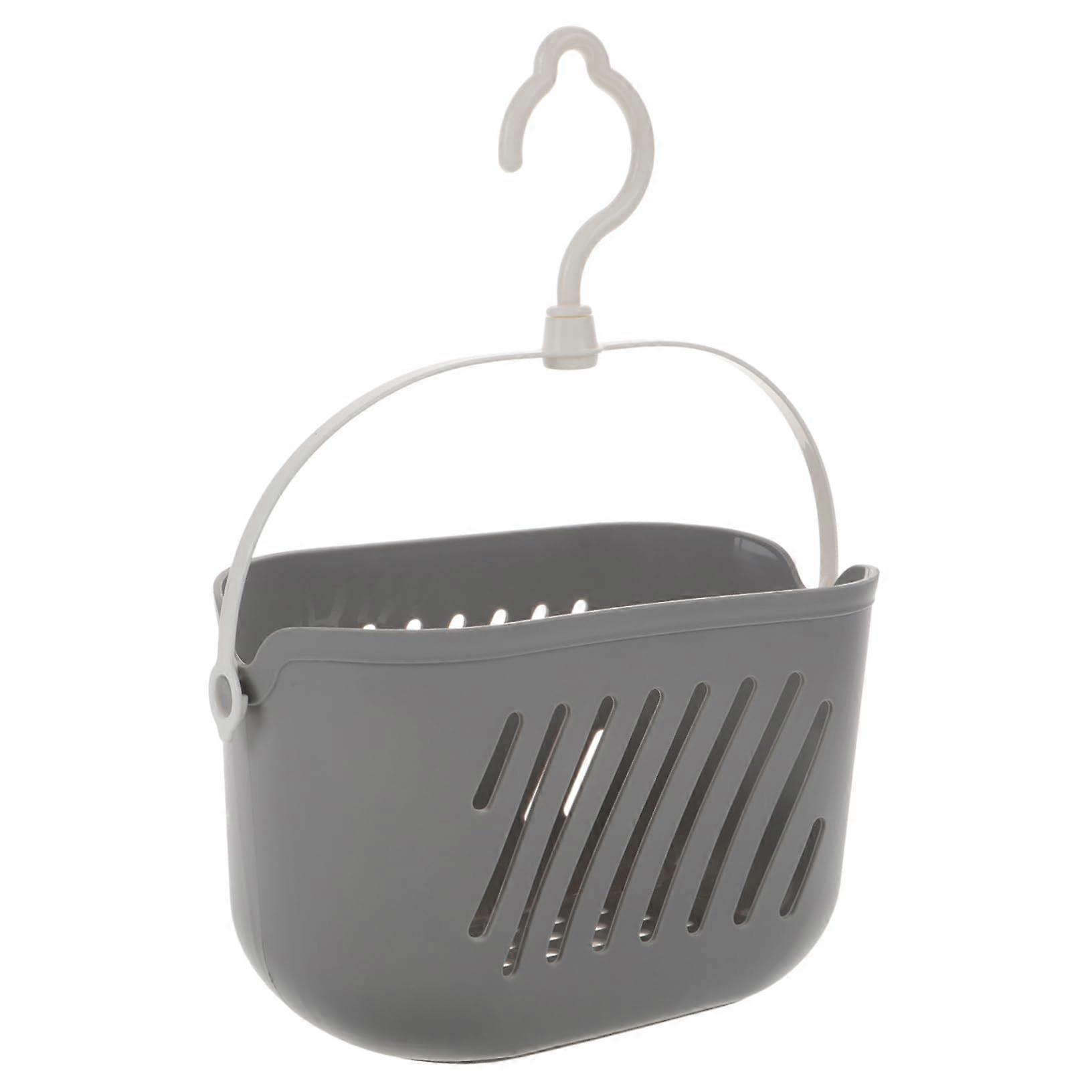 Shower Hanging Basket with Hook Bathroom Storage Organizer Space Saving Waterproof Wall Mounted