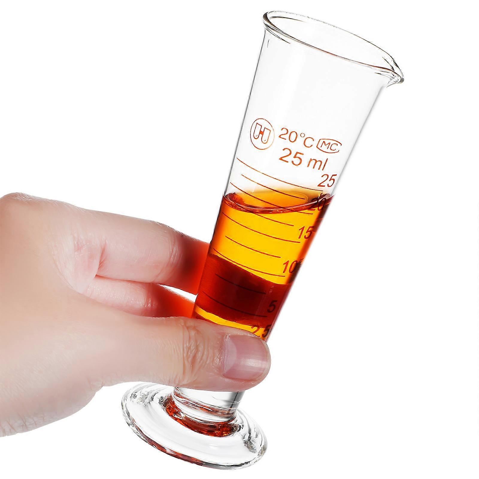 Laboratory Glass Graduated Cylinder for Measuring 2Pcs Small Measuring Cups