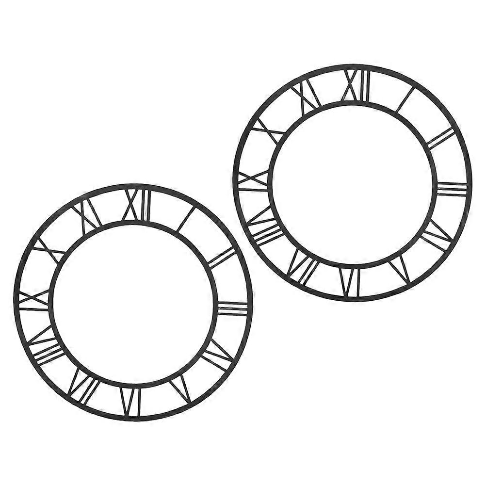 Mirror Clock Frameless Roman Numerals for Wall Decor 2Pcs Acrylic Stickers