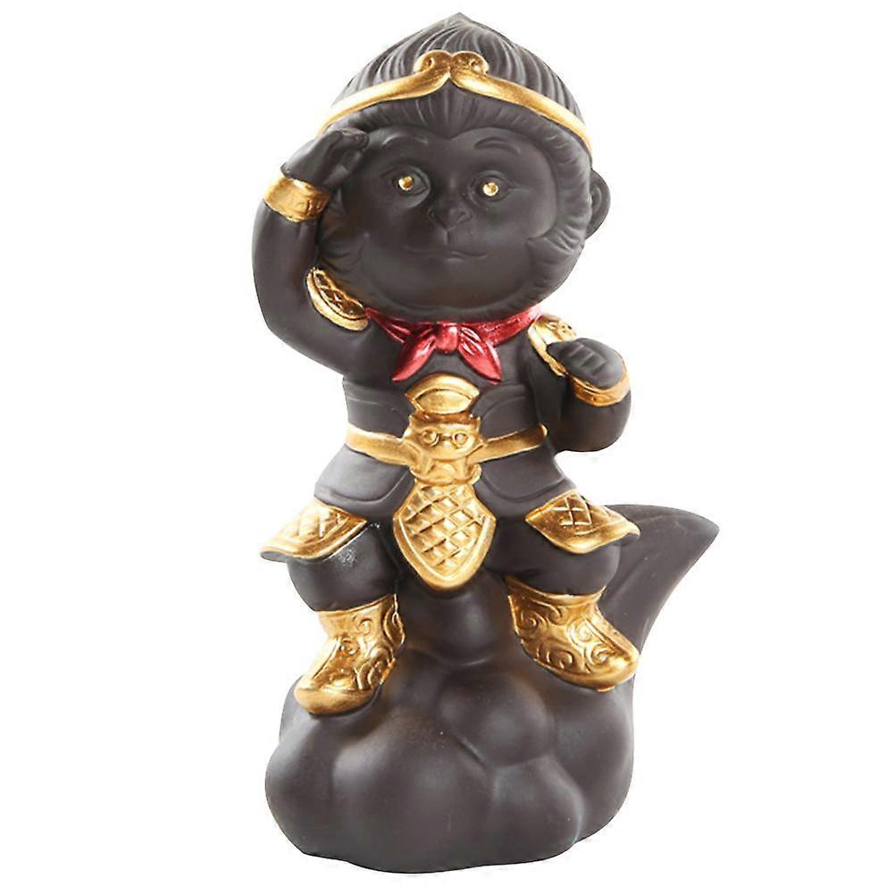 Ceramic Monkey Tea Pet for Decoration The Sun Wukong Tea Set Accessory