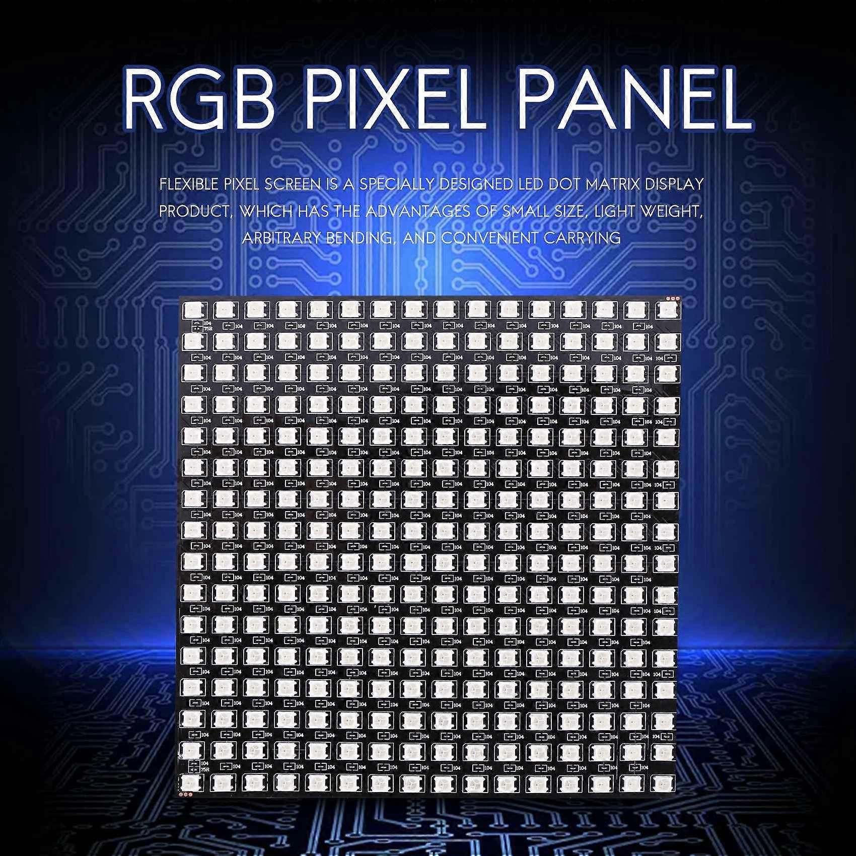 WS2812B LED RGB Flexible Pixel Panel 16X16 Individually Addressable Panel Light LED Module Matrix Screen