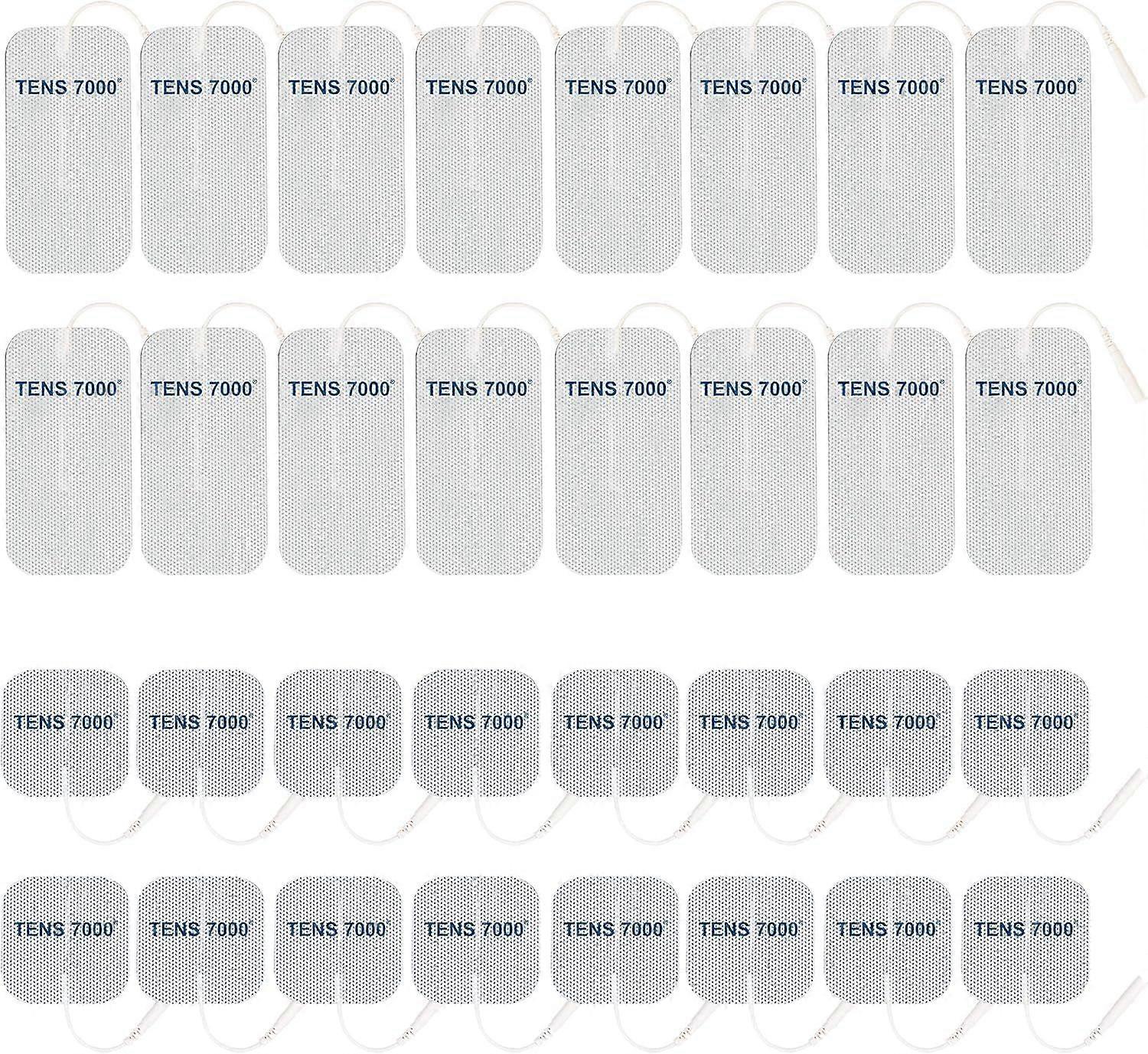 Official TENS Unit Replacement Pads, 32 Pack, 16-2" X 2", 16-2" X 4" Electrode