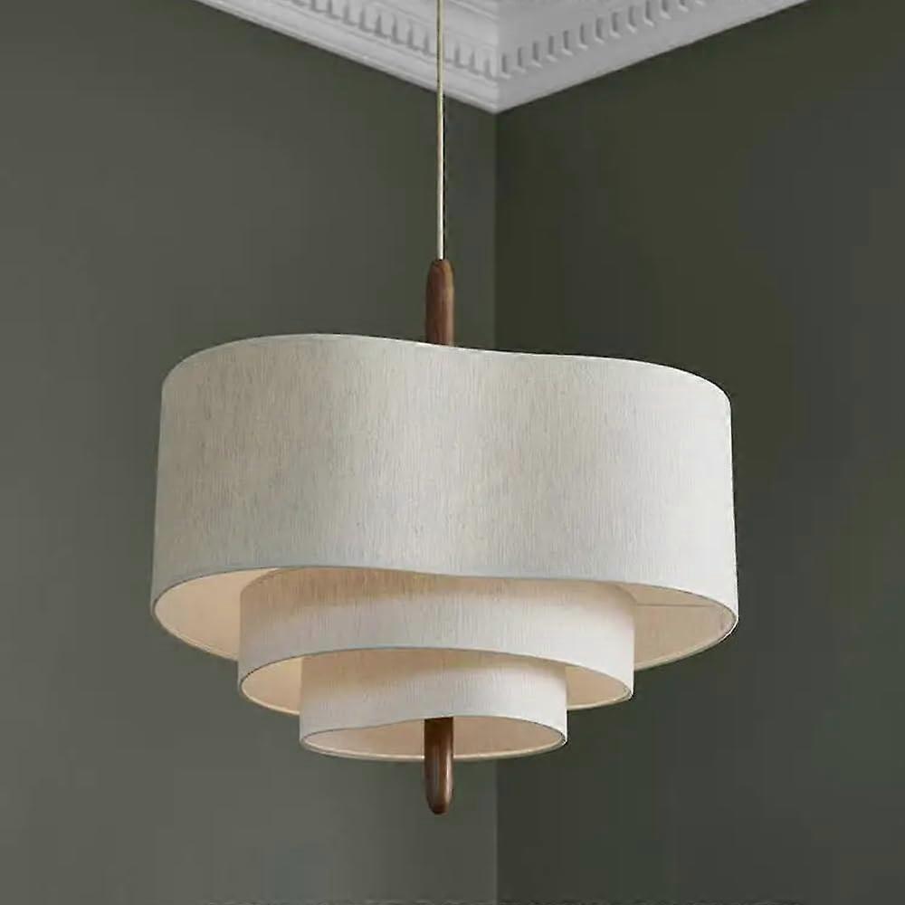 Modern Fabric Pendant Light with Elegant Minimalist Design, Durable Metal Build for Living Room