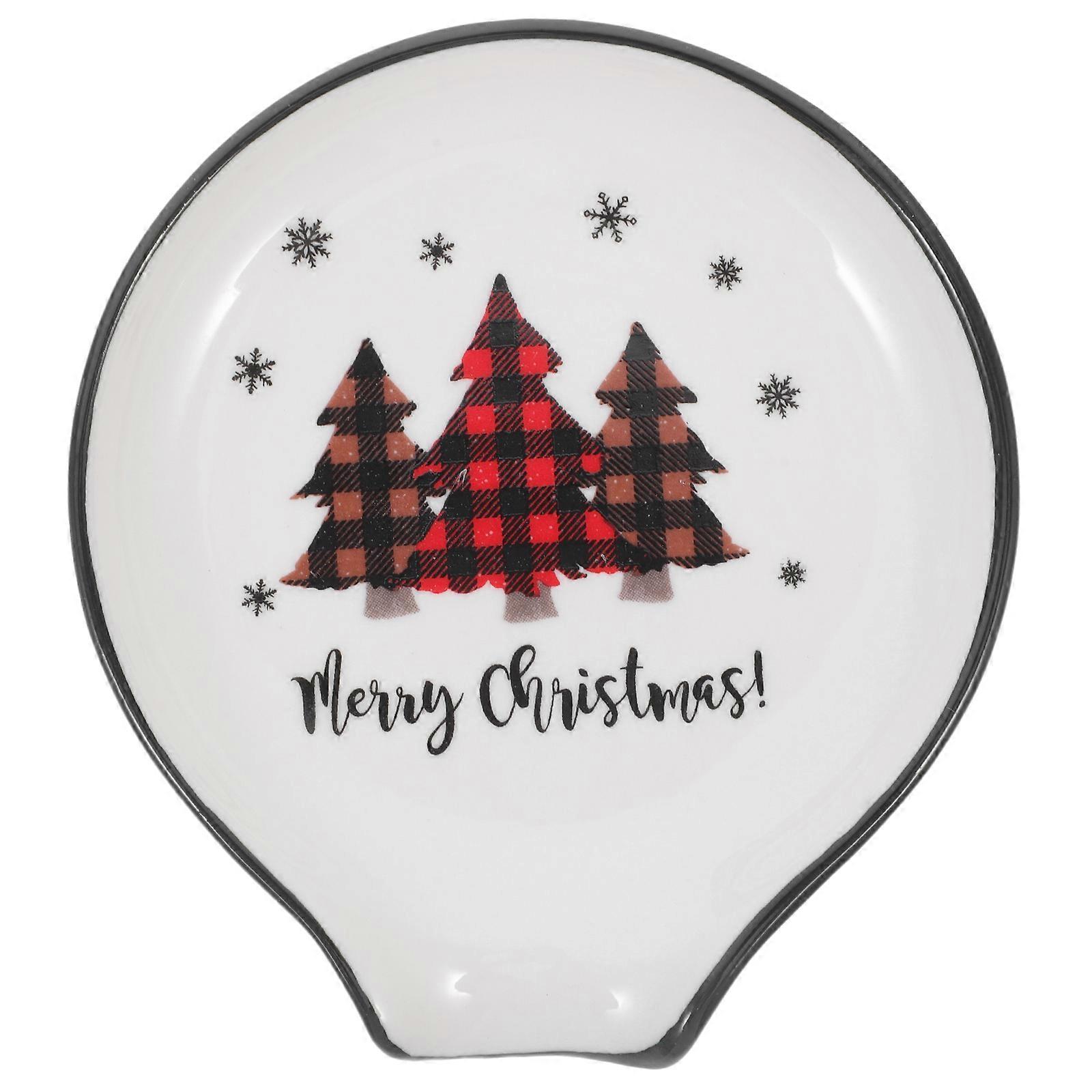 Ceramic Spoon Holder for Kitchen Countertop with Reusable Scoop Holder