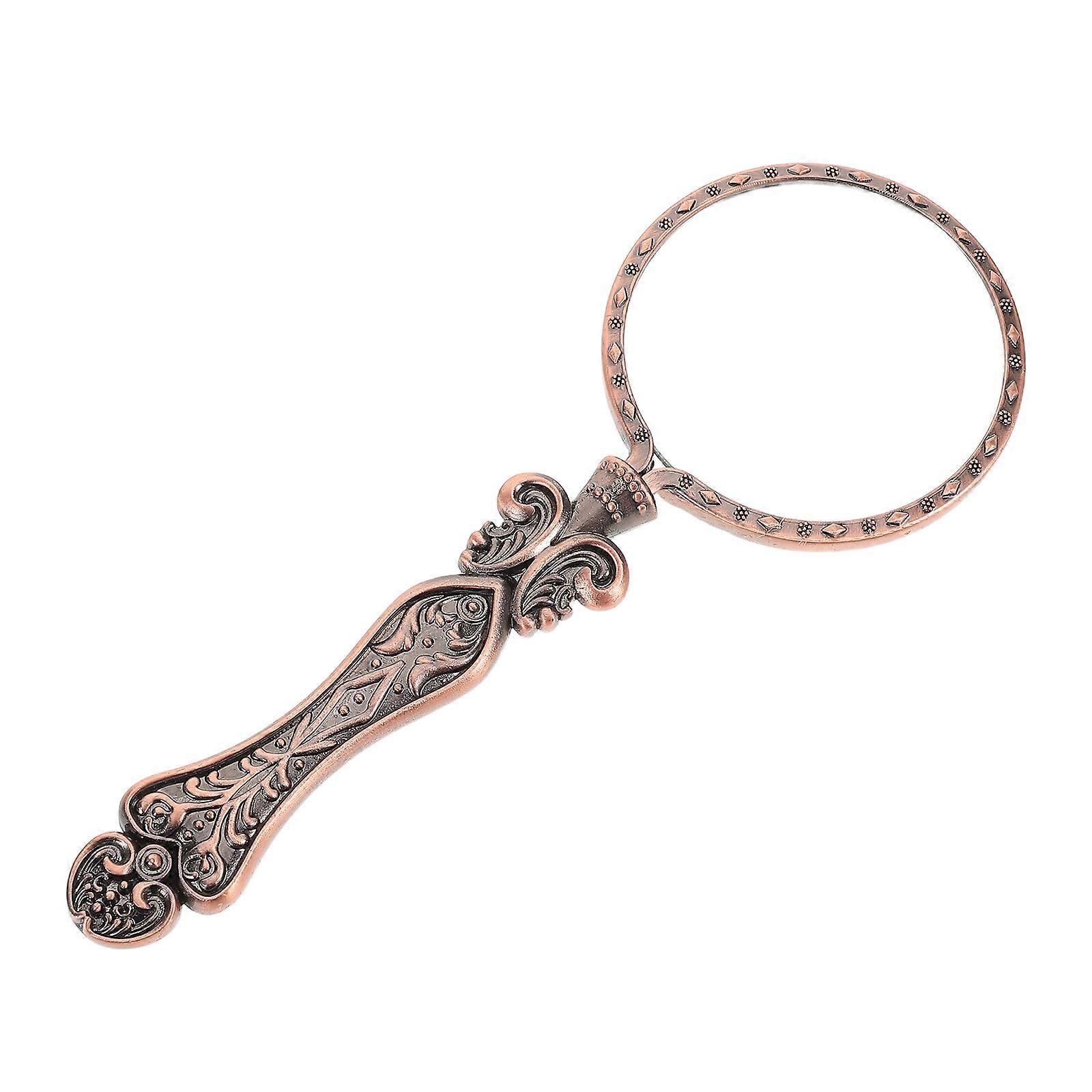 Metal Handle Magnifying Glass Handheld Magnifier for Reading Antique