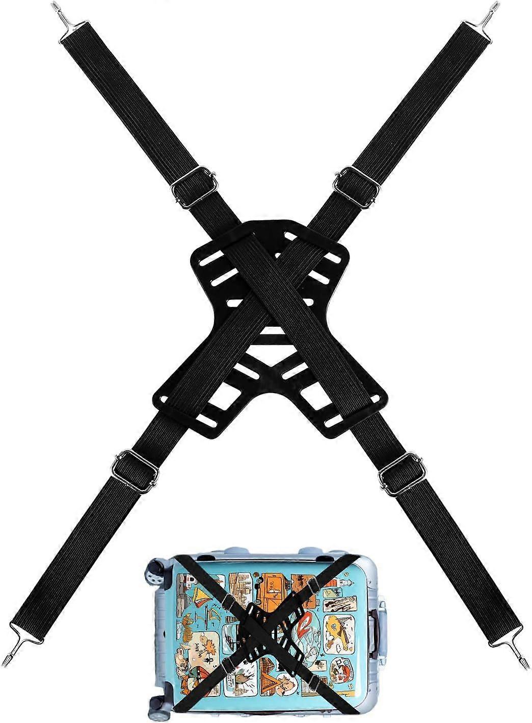 Elastic Bungee Strap, 4-Way Flat Bungee Cord with Hooks Adjustable Tie Down