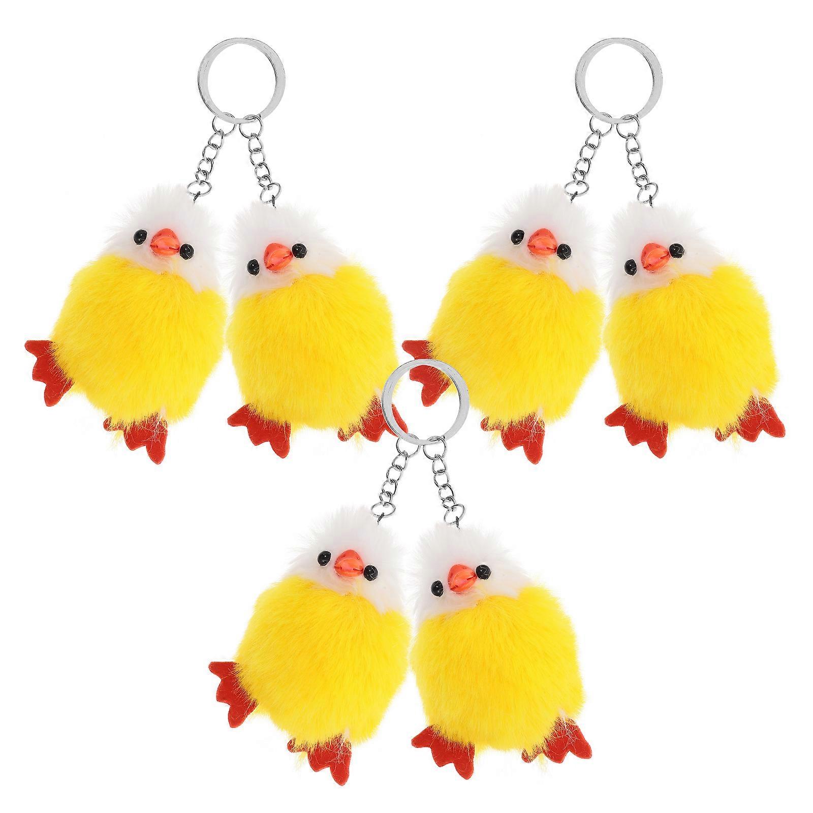 Easter Keychains for Decoration 6Pcs Plush Chicken Bag Charms Collection