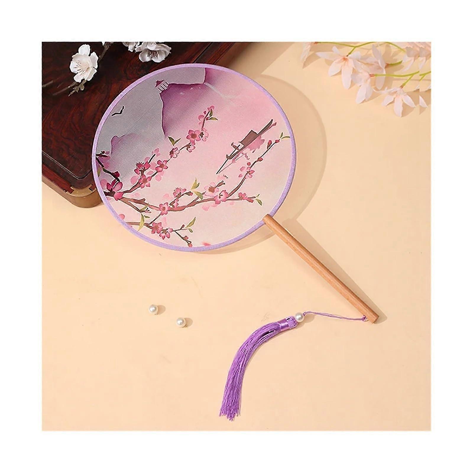 Chinese Folding Fan with Vintage Design for Dance or Cheongsam Outfit, Large Decorative Handheld Fan