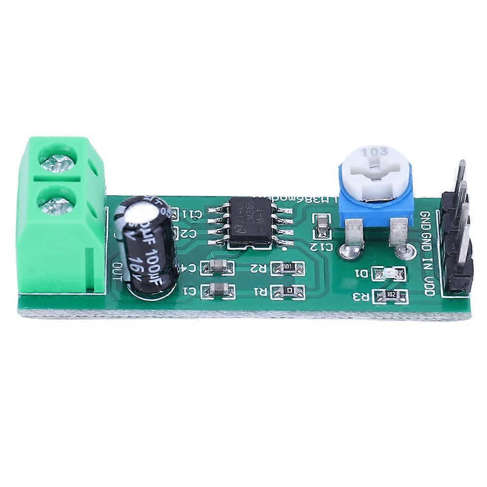 LM386 Digital Mono Amplifier Module, 200X Gain, 10K Adjustable, SingleChannel Board, 5V12V Input, For Speaker DIY Kit