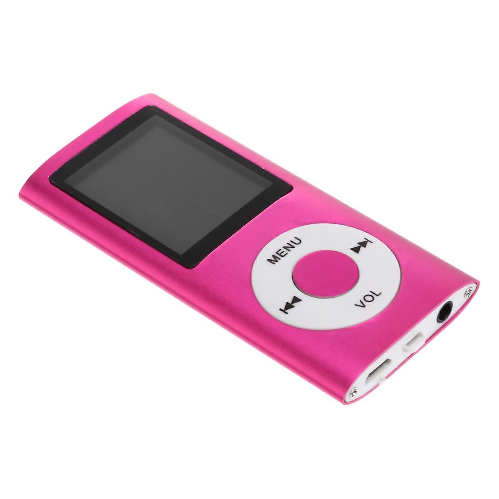Compact Digital Player with Screen, Lightweight Pink Music and Photo Viewer, USB Compatibility, Long Playtime