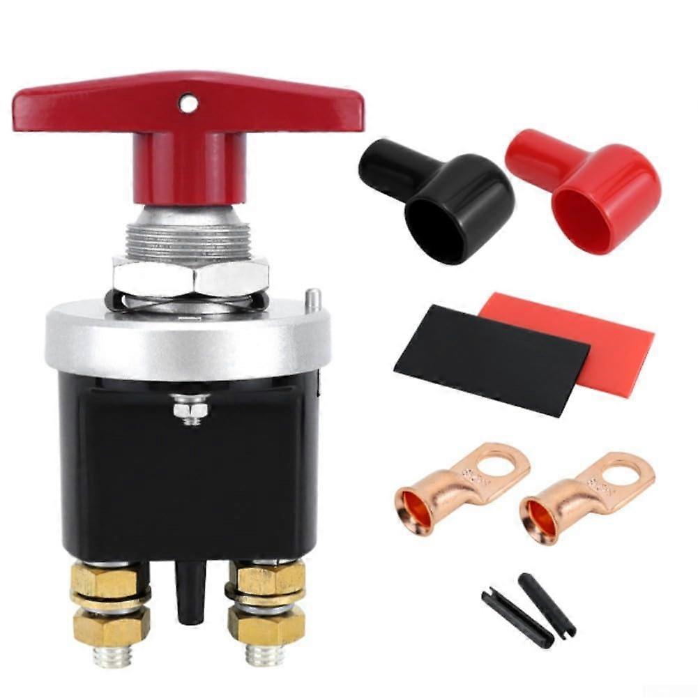 500A Battery Disconnect Switch with Lockout Plate for Trucks and RVs, Heavy Duty 12V36V