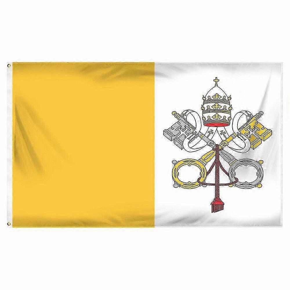 Vatikanets byflagg Nylon Polyester Pavehus Banner Grommets QQ37
