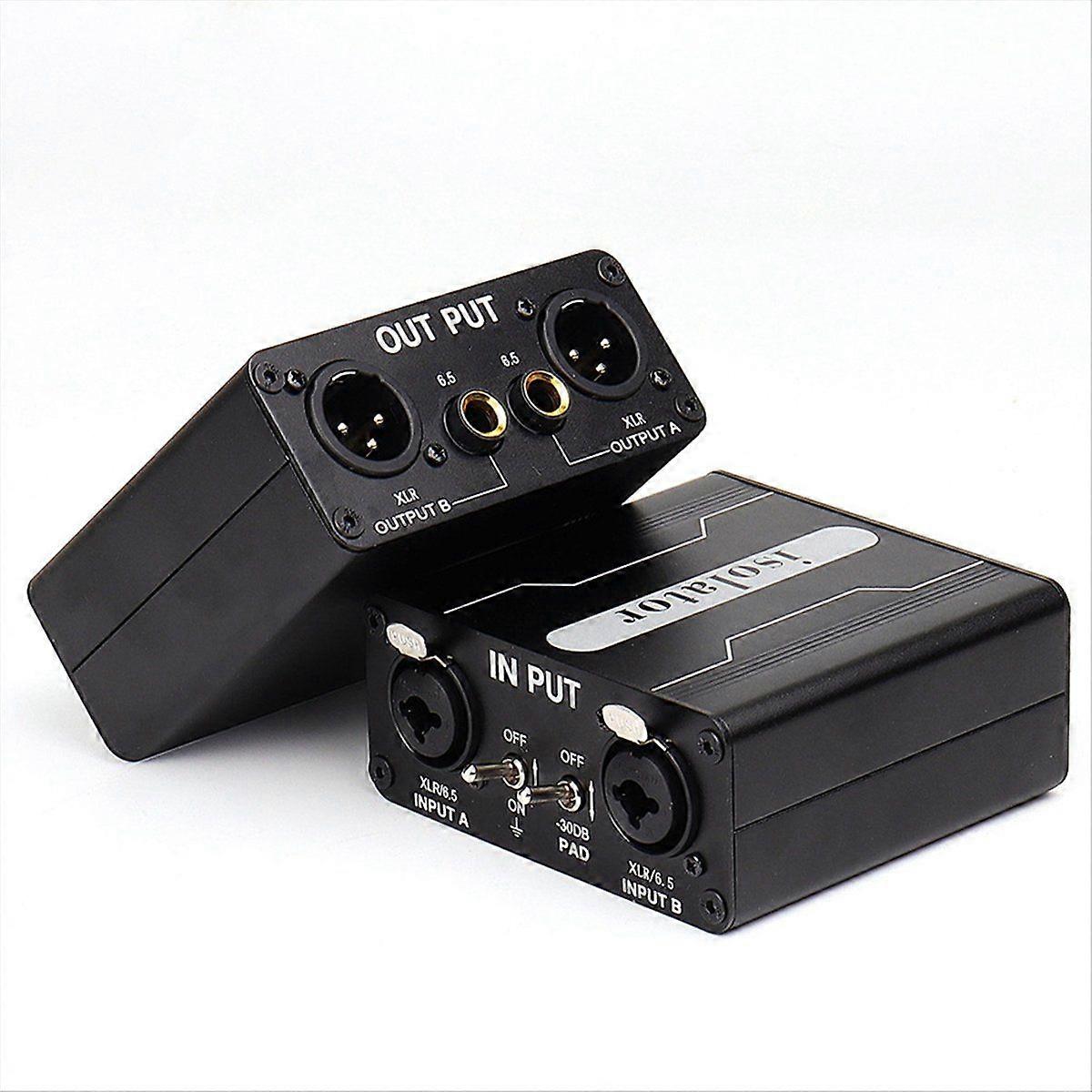 Dual-Channel 6.5 XLR Mixer Audio Isolator Current Sound Noise Mixer Microphone Common Ground Filter