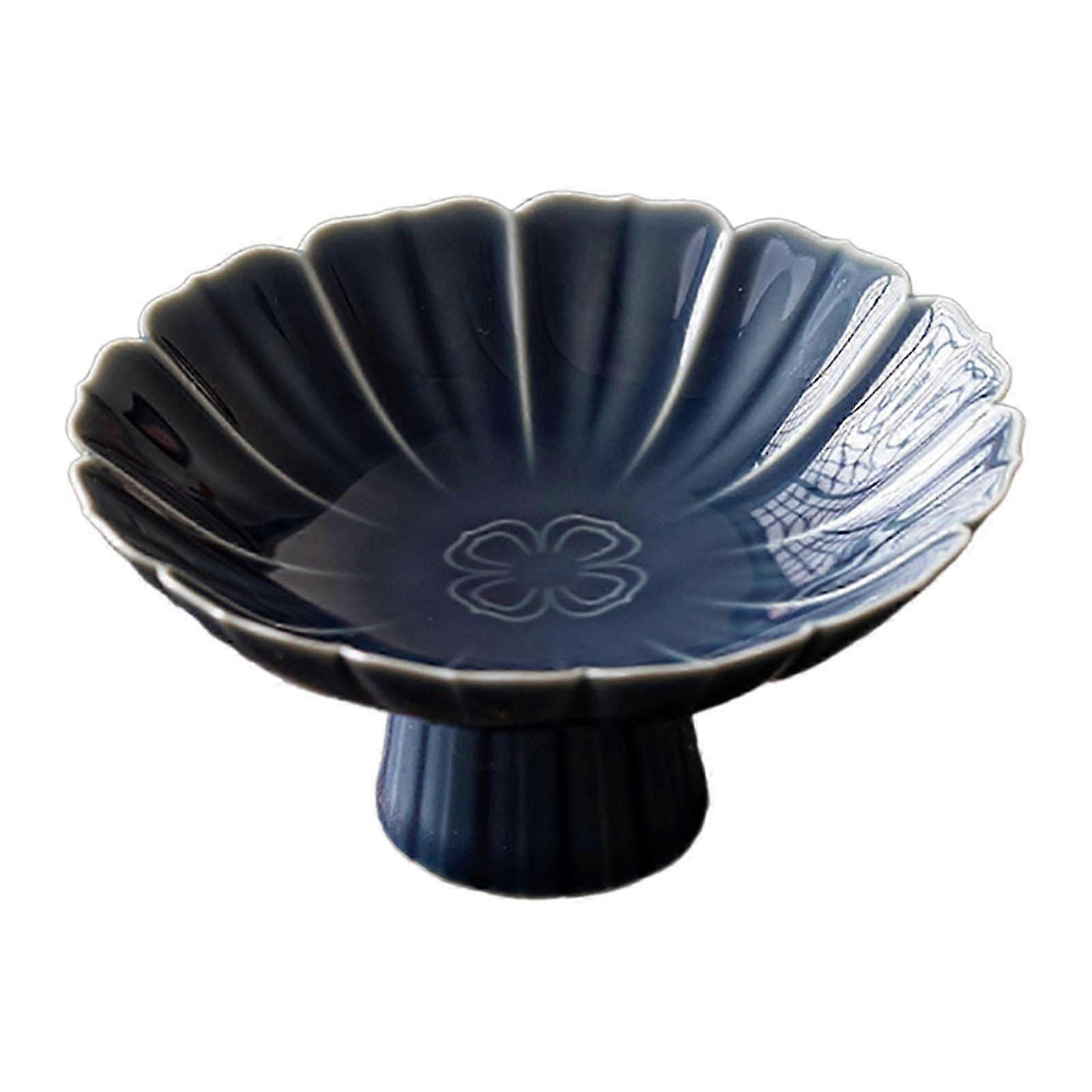 Ceramic Footed Fruit Bowl Holder Dessert Display Stand, Countertop Decorative