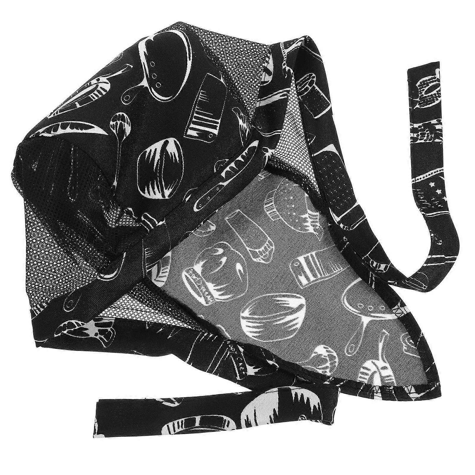 Working Cooking Hat for 1Pcs Adjustable Breathable Black Kitchen Chef Cap