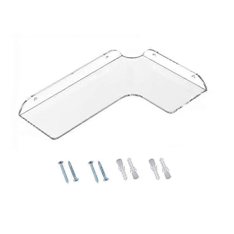Acrylic Corner Wall Mounted Shelf For Bathroom, Kitchen & Office