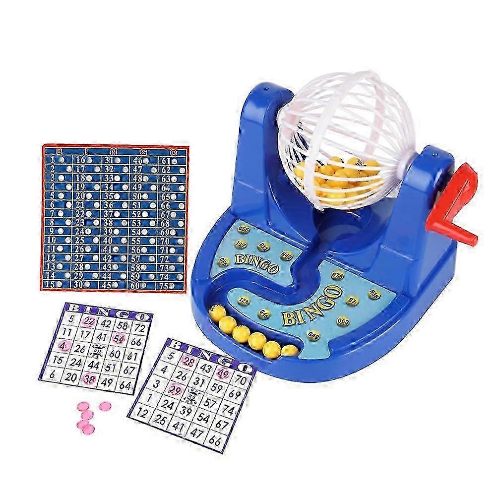 1pc Simulated Bingo Game Drawing Machine Board Game Children Educational Playthings Blue